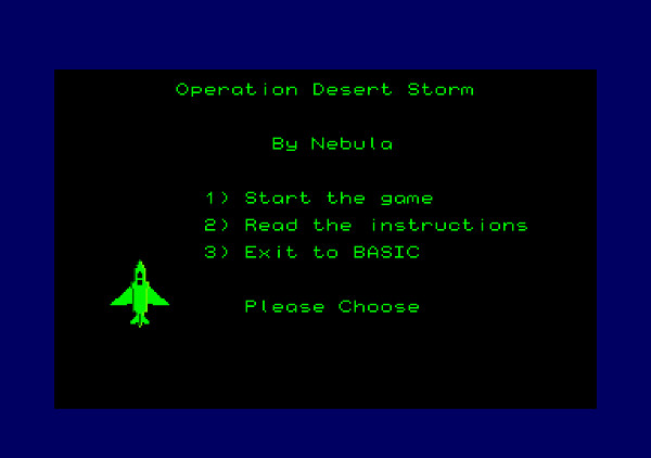 Operation Desert Storm BASIC game